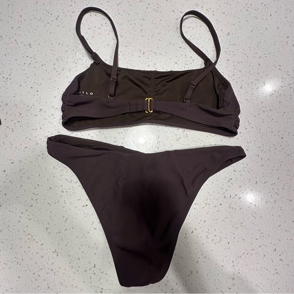 Wilo Chocolate Brown Ribbed Bikini - Picture 2 of 4